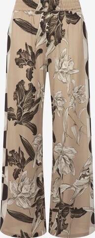 Ulla Popken Wide leg Broek in Beige: voorkant