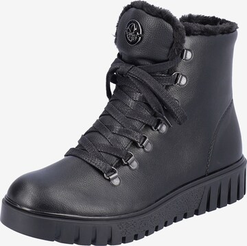 Rieker Lace-Up Boots in Black: front