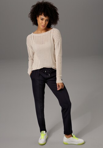 Aniston CASUAL Regular Pleated Pants in Blue