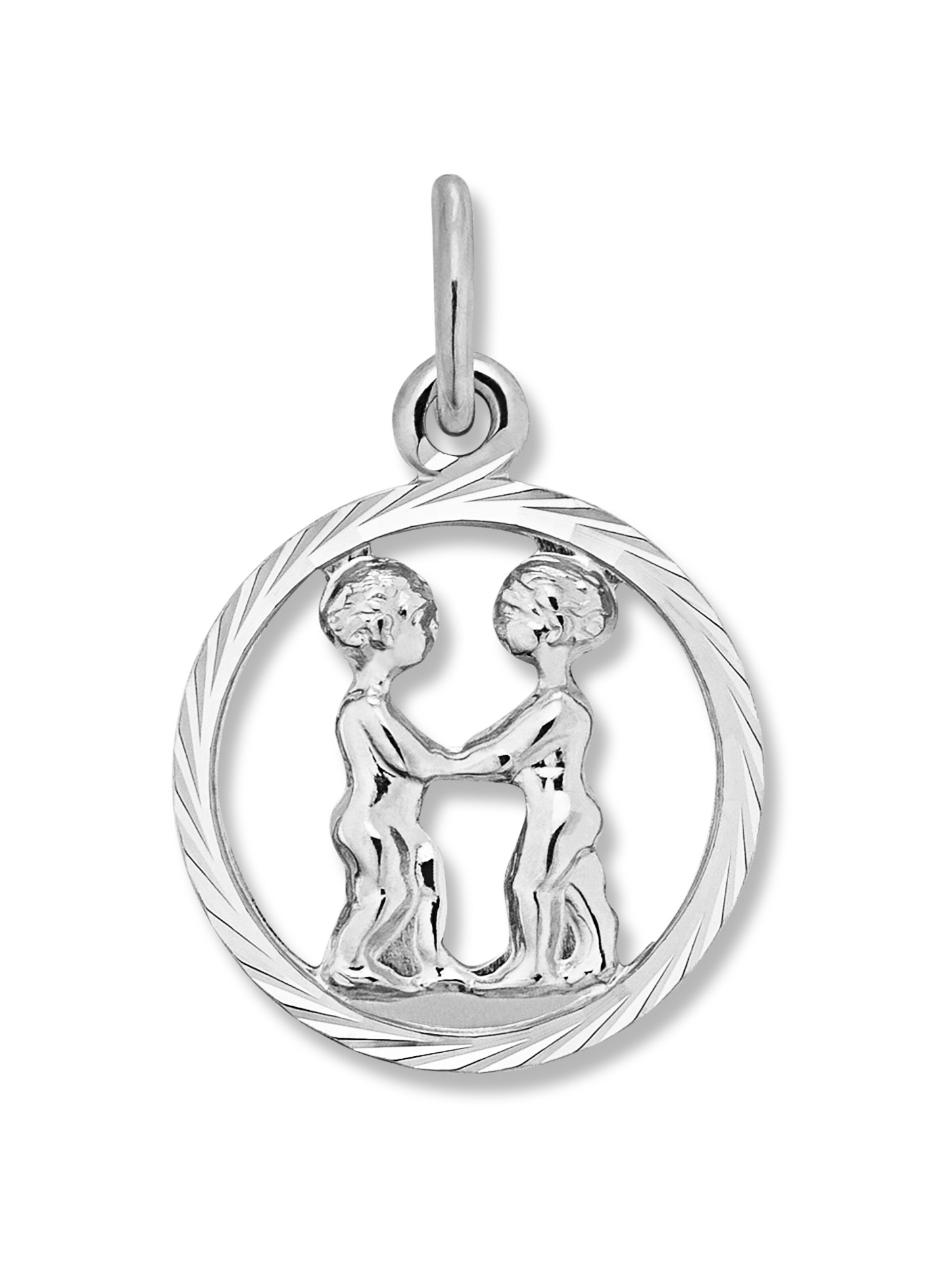 ONE ELEMENT Anhänger 'Zwilling' in Silber: Vorderseite