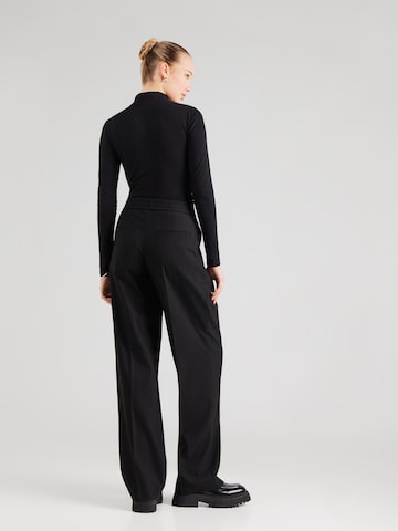 Wide leg Pantaloni cutați 'Garos_ALL' de la HUGO pe negru: spate