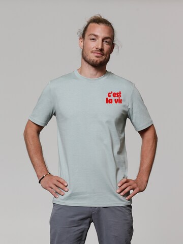 T-Shirt 'Cest La Vie' Watapparel en vert : devant