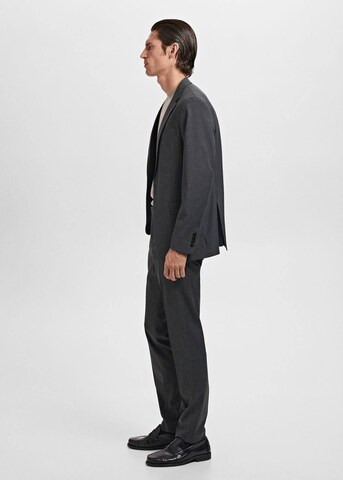 MANGO MAN Slim fit Pleated Pants 'Milan' in Grey