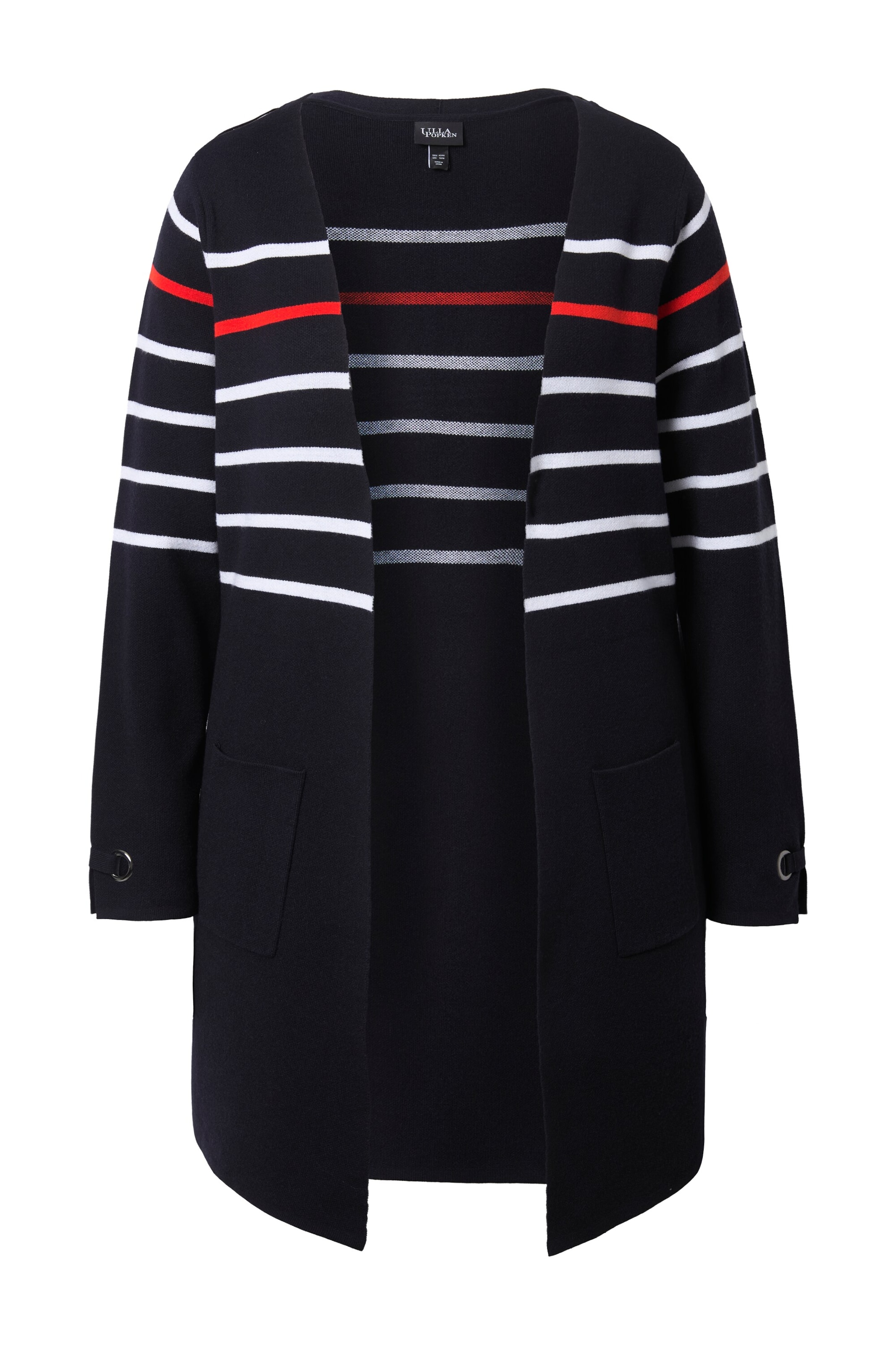 Ulla Popken Strickjacke in Schwarz: Vorderseite