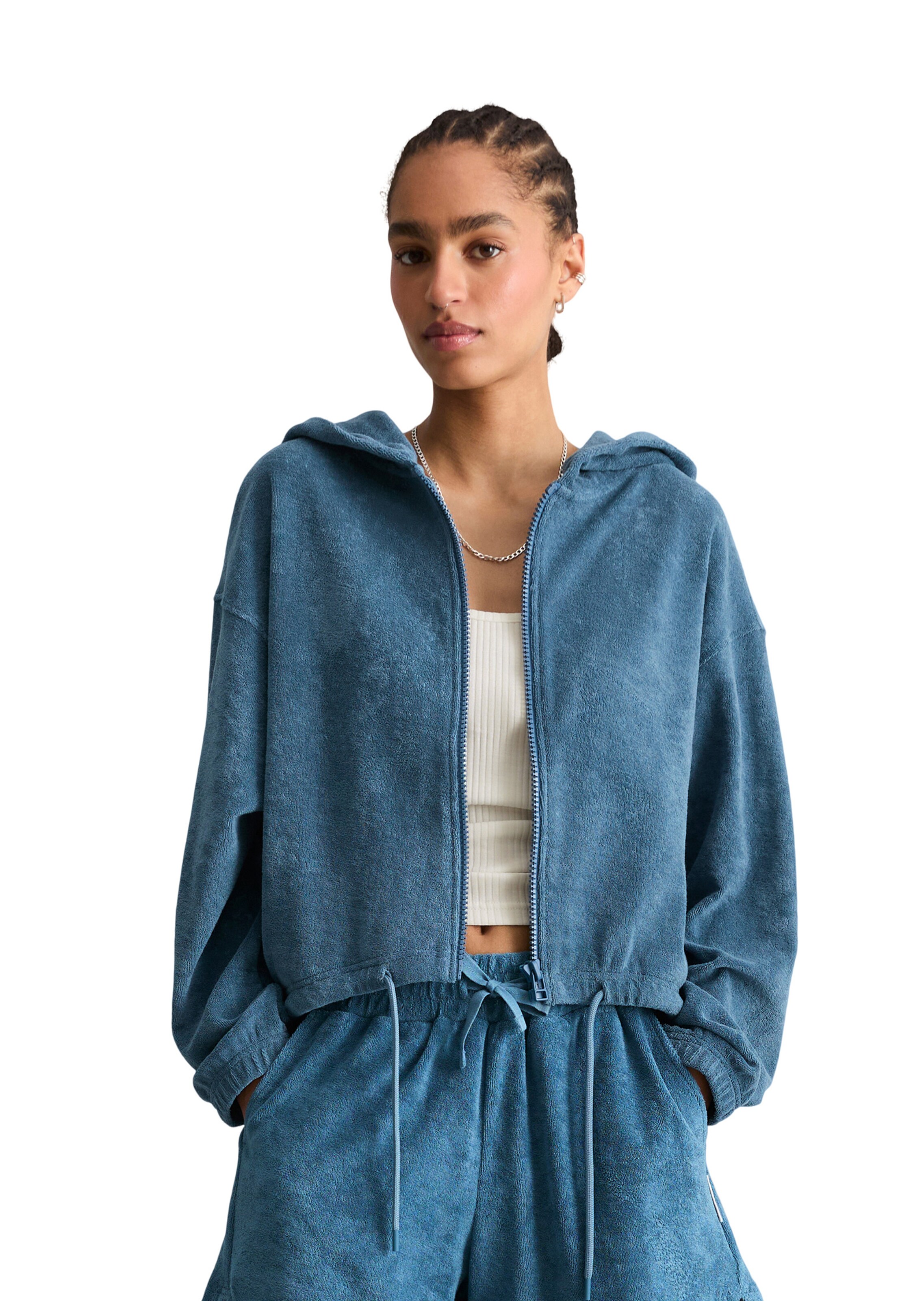 Marc O'Polo DENIM Sweat jacket in Blue: front