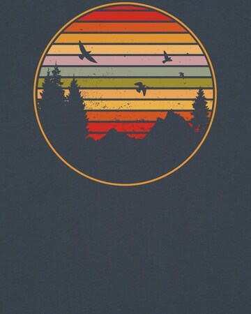 Maglietta ' Sunset Berge & Tannen ' di Watapparel in grigio