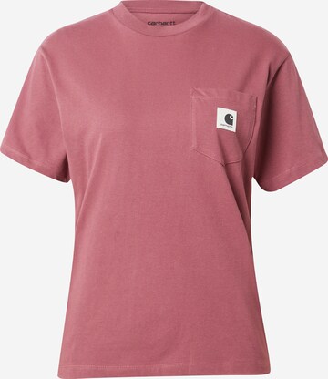 Carhartt WIP Тениска в розово: отпред