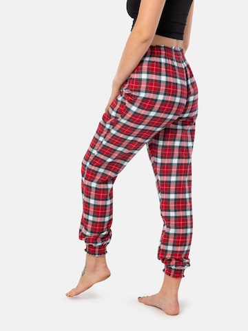 LEAFLETIC Pajama pants 'Leafletic Women’s Flannel Bottom' in Red