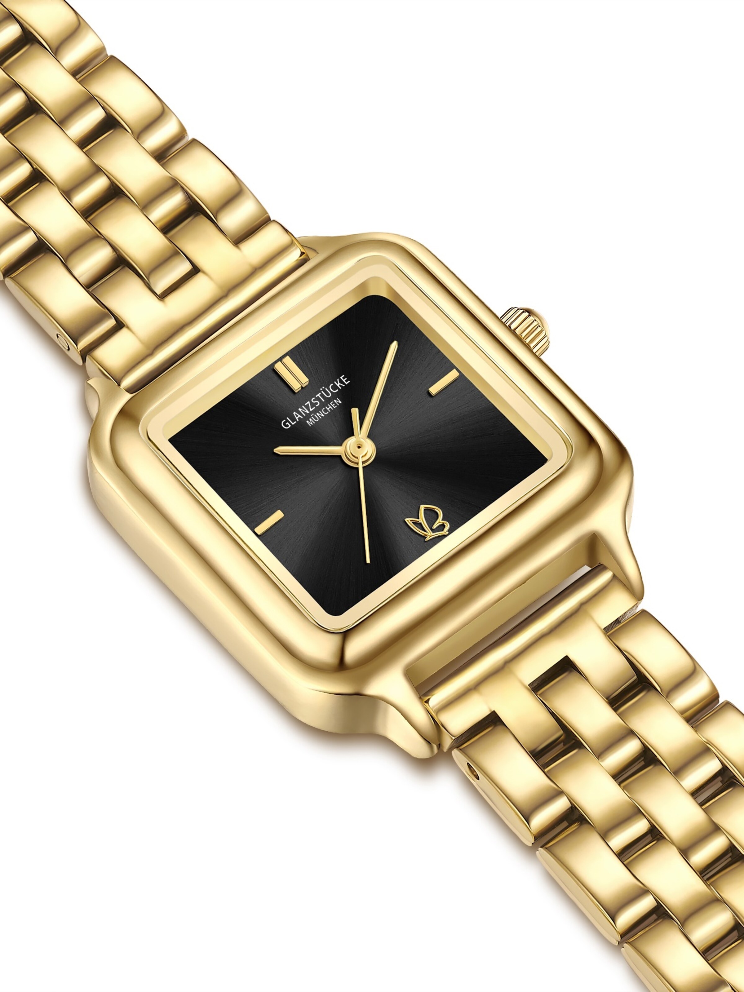 Montre à affichage analogique Glanzstücke München en or