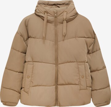 Pull&Bear Winter jacket in Beige: front