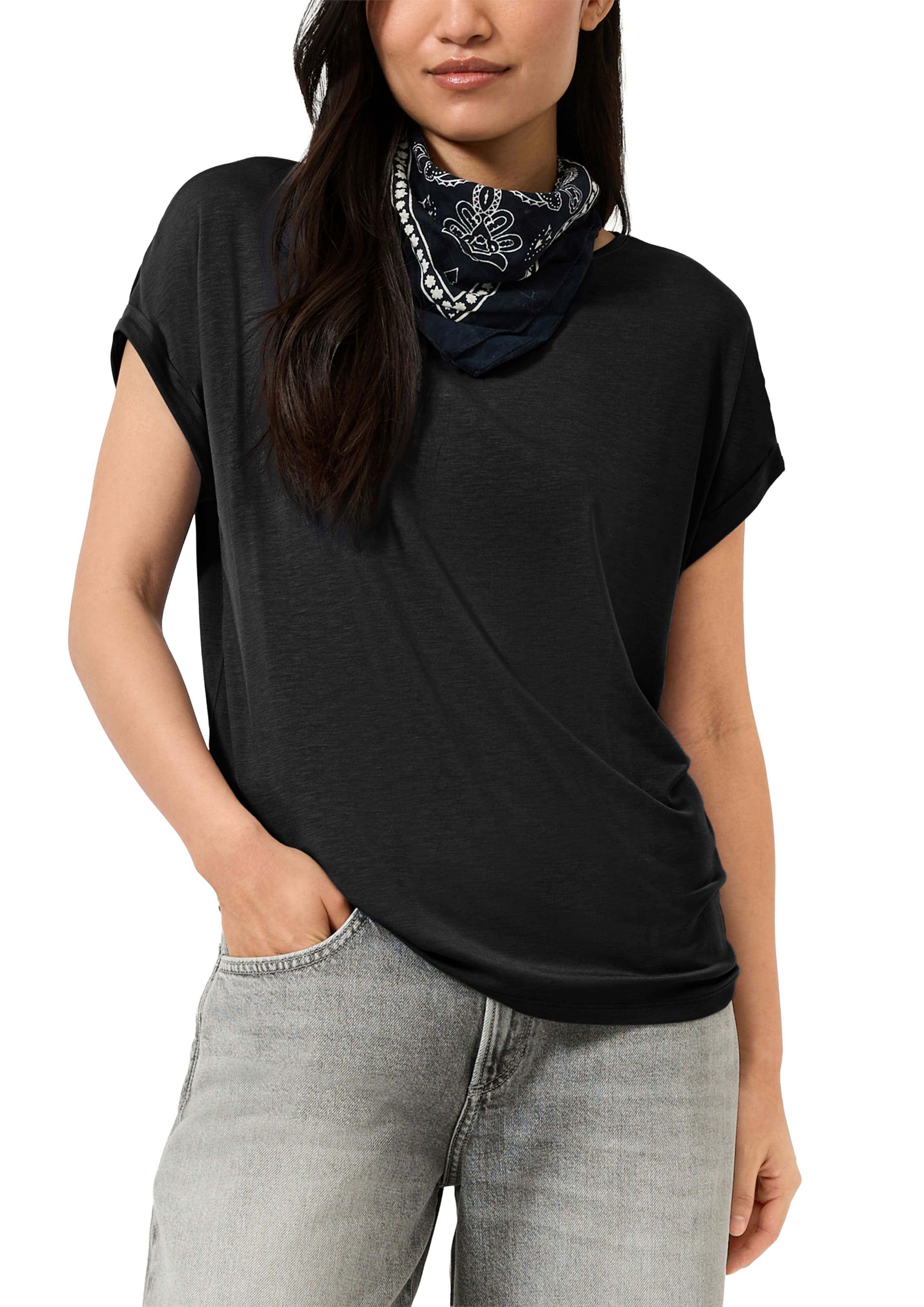 QS T-Shirt in Grau