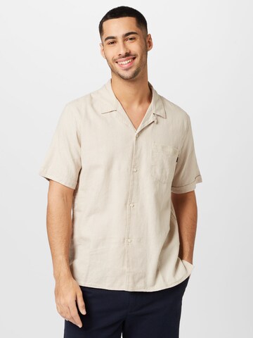 Dockers Regular fit Overhemd in Beige: voorkant