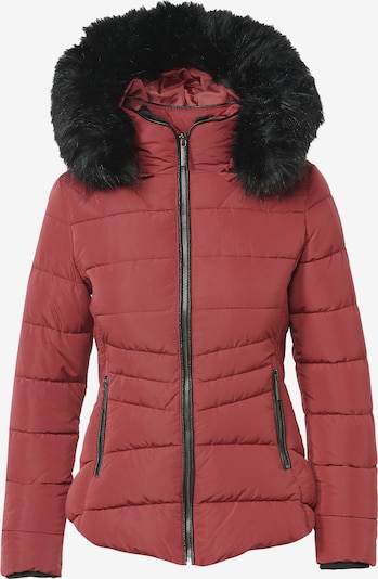 KOROSHI Zimska jakna | temno rdeča / črna barva, Prikaz izdelka