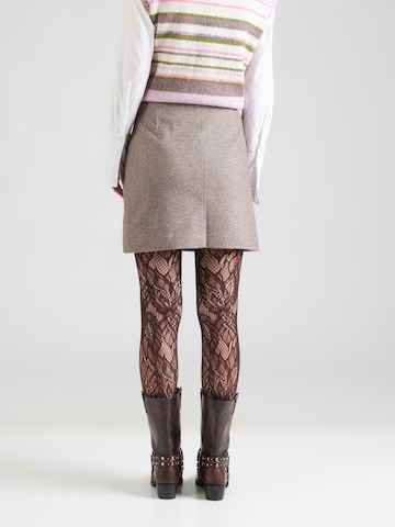 PIECES - Falda 'PCRILEY' en marrón