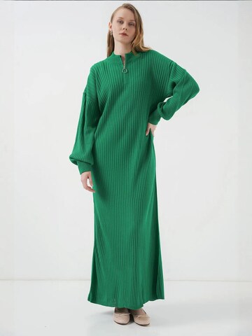 Bigdart - Vestido de malha em verde: frente