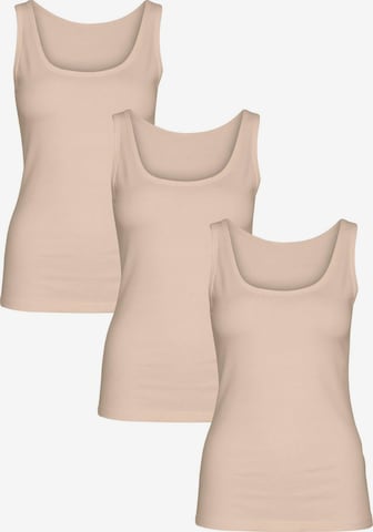 Maillot de corps 'BASIC MAX Tanktop 3er Pack' Maxte en beige : devant
