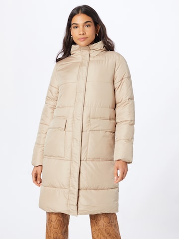 PIECES Wintermantel 'LIMA' in Beige: voorkant