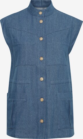 PULZ Jeans Vest in Blue: front