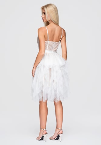 Ombre Cocktailjurk in Wit