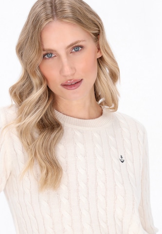 Pull-over DreiMaster Maritim en blanc