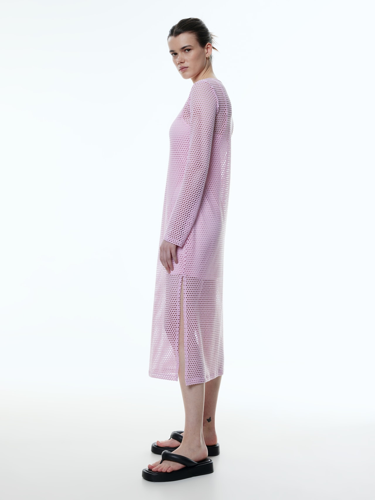 EDITED Gebreide jurk 'Zuleika' Rosa