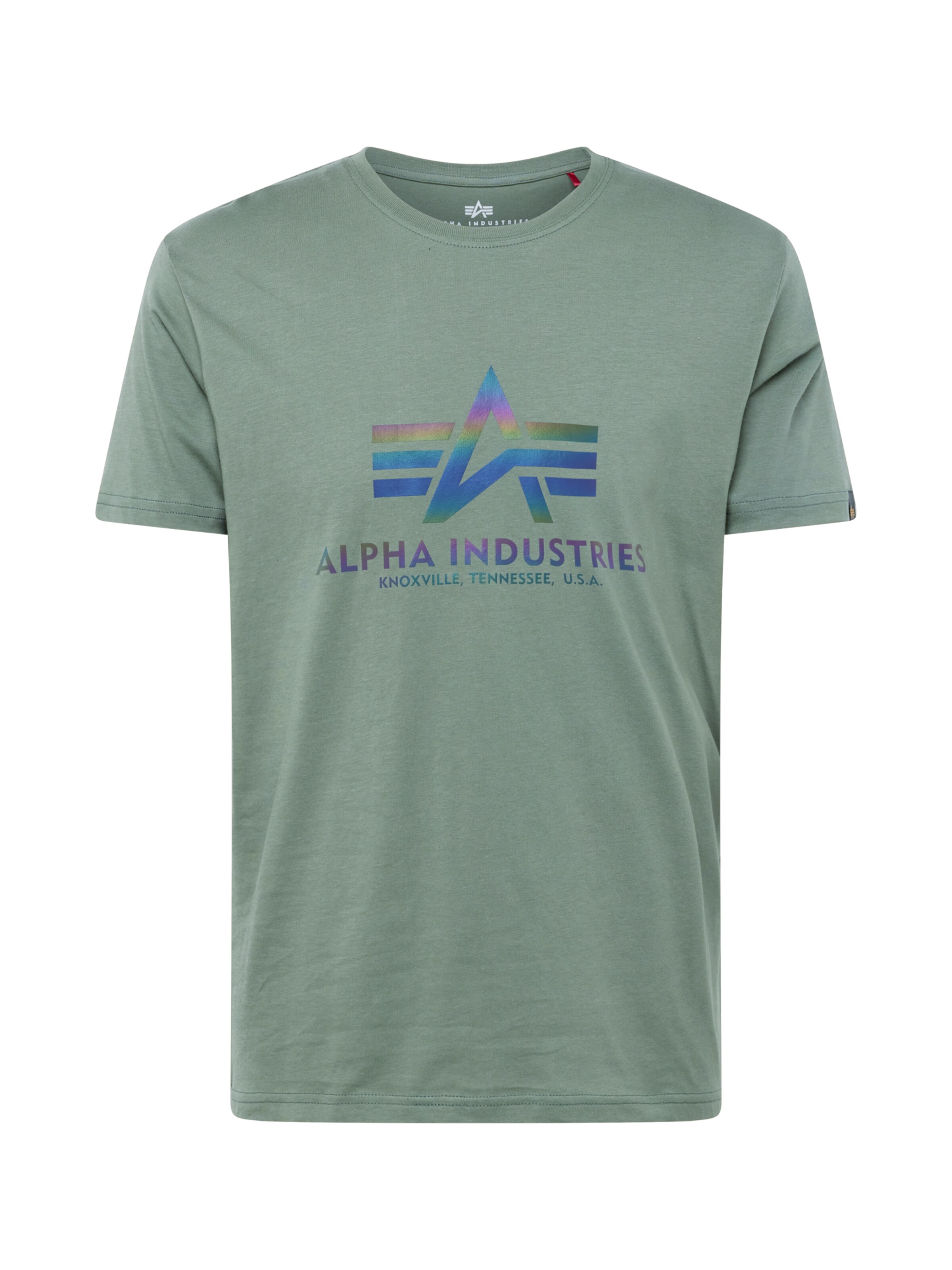 ALPHA INDUSTRIES Футболка в Зеленый: спереди