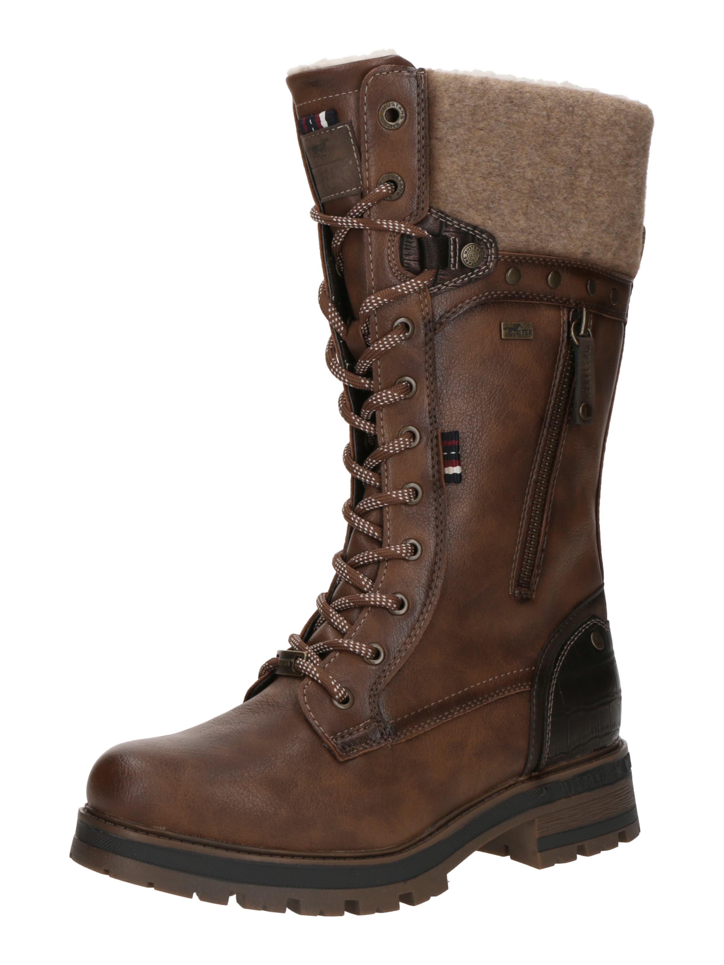 Stivale stringato di MUSTANG in marrone: frontale