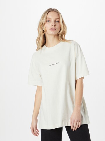 Calvin Klein Jeans T-Shirt in Beige: Vorderseite