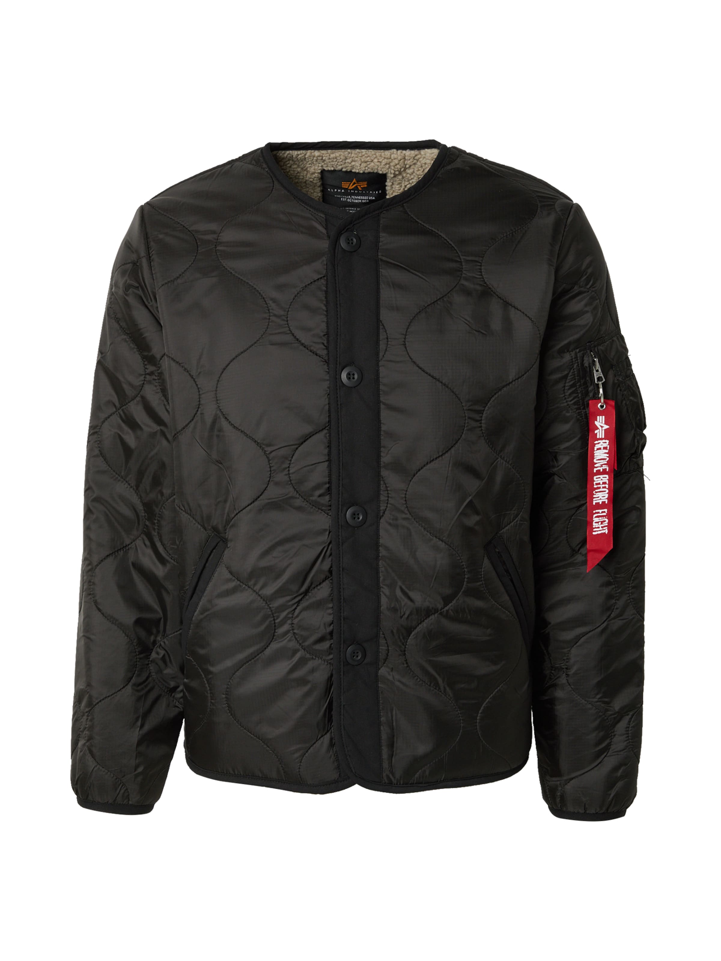 ALPHA INDUSTRIESPrijelazna jakna - crna boja: prednji dio