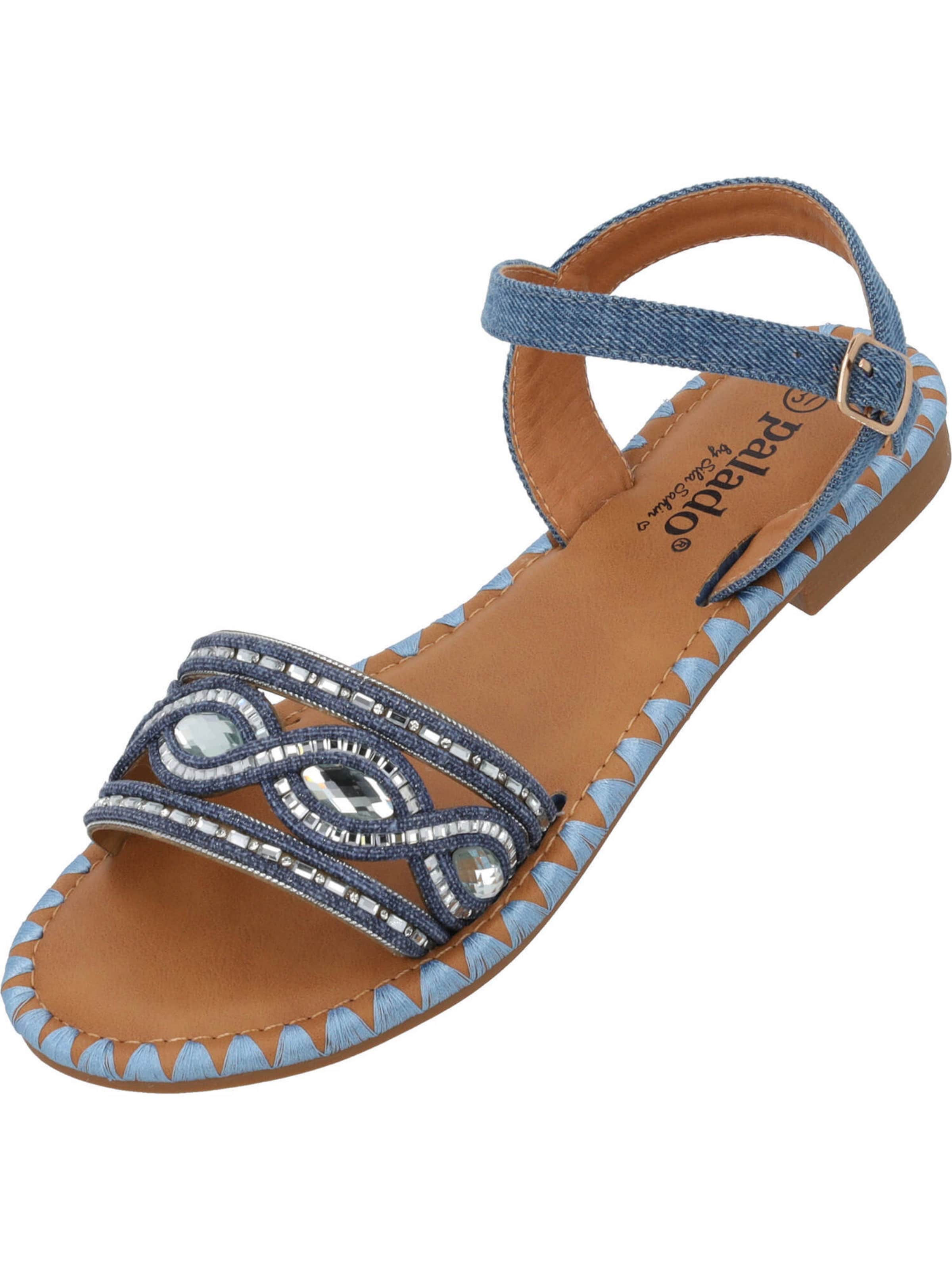 Palado by Sila Sahin Sandalen met riem 'Naforao' in Blauw: voorkant
