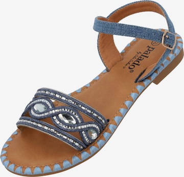 Palado by Sila Sahin Sandalen met riem 'Naforao' in Blauw: voorkant