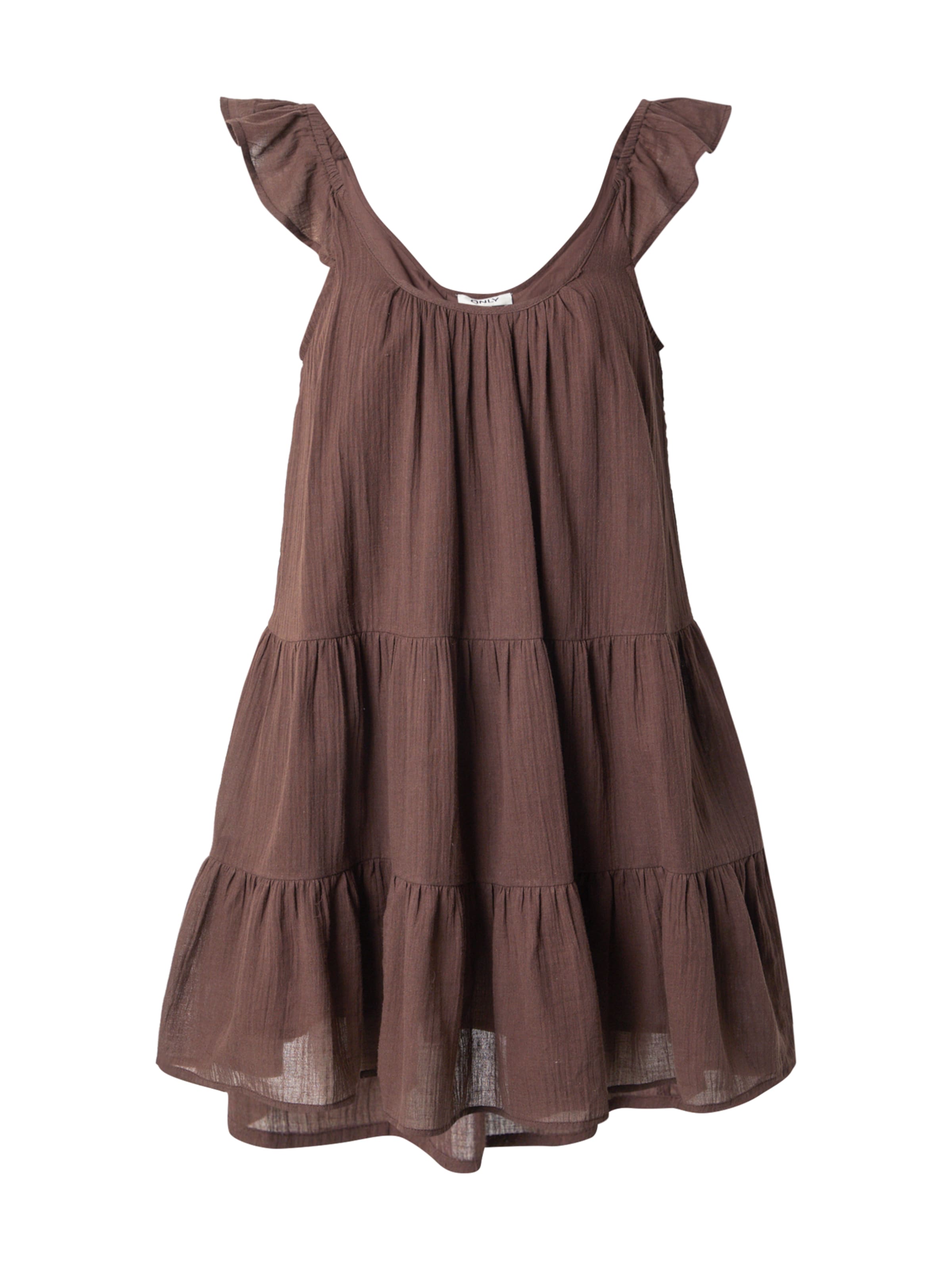 ONLY - Vestido de verano 'ONLNabila' en marrón: frente