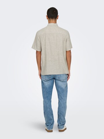 Only & Sons Regular fit Button Up Shirt 'ONSCaiden' in Grey