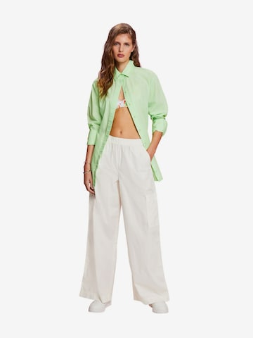 Wide Leg Pantalon cargo ESPRIT en blanc