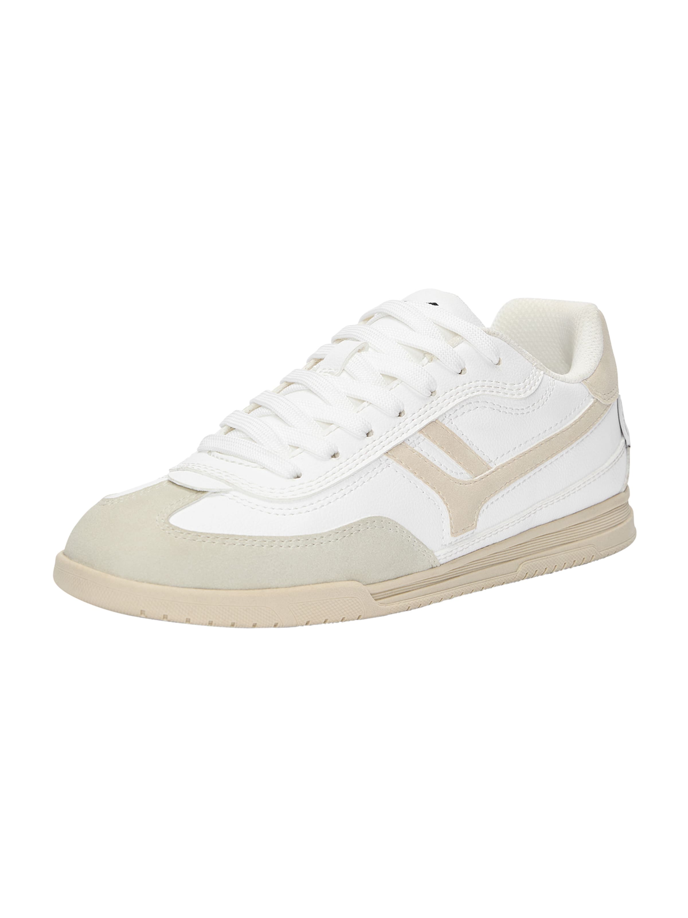 Sneaker bassa Pull&Bear di colore beige / stucco / bianco, Visualizzazione prodotti