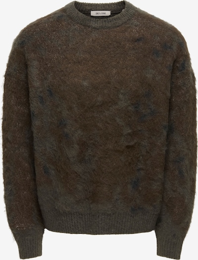 Only & Sons Pullover 'ONSWillis' in L in braun / anthrazit / schlammfarben, Produktansicht