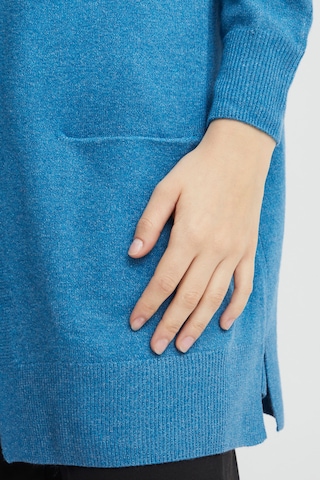 ICHI Knit cardigan 'alpa Ca7' in Blue