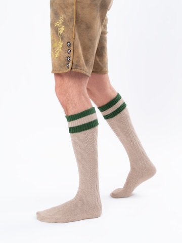 HerzSticht Traditional socks 'Wiesendistel' in Beige