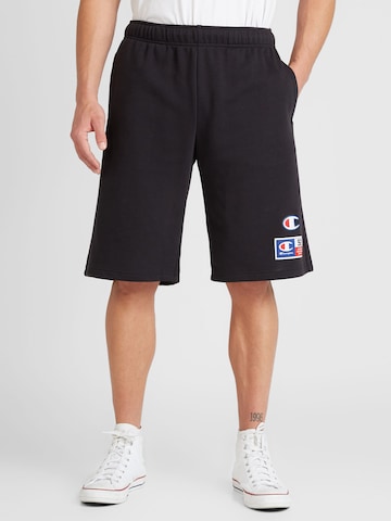 Champion Authentic Athletic Apparel Loosefit Shorts in Schwarz: predná strana