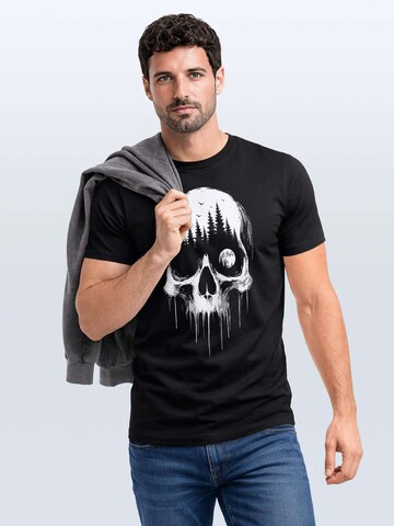 Neverless Shirt 'Skull Hiking' in Black