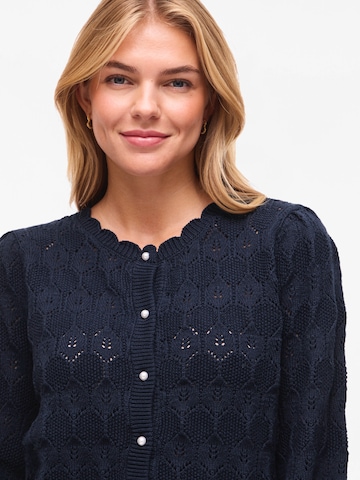 VILA Gebreid vest 'VILOWEN' in Blauw