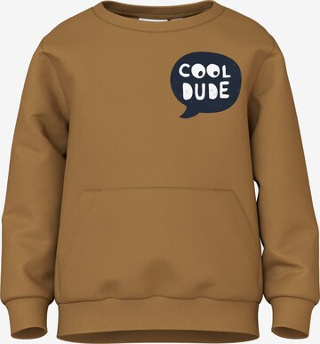 Sweat 'VUGO' NAME IT en marron : devant