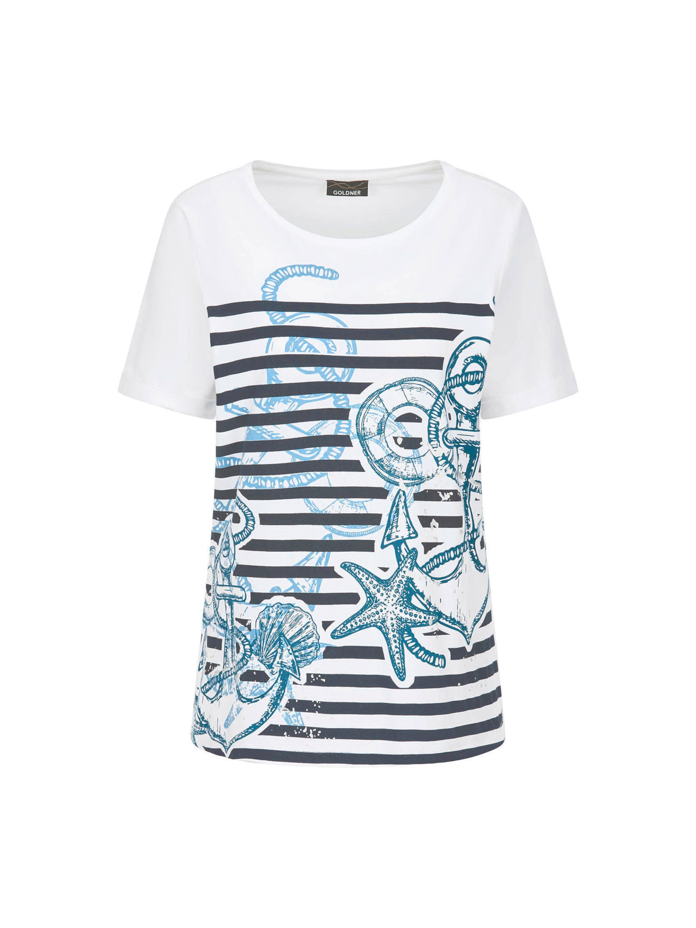 Goldner Shirt in de kleur Hemelsblauw / Donkerblauw / Wit, Productweergave