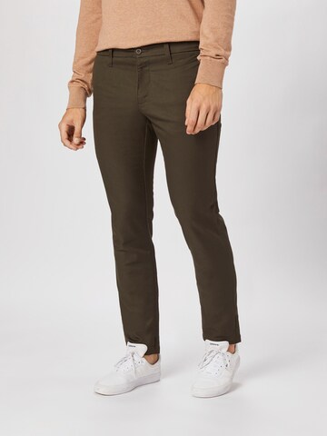 Coupe slim Pantalon chino 'Sid' Carhartt WIP en vert : devant