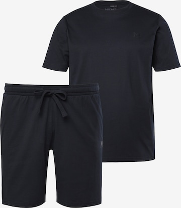 Men Plus Pyjama in Blau: Vorderseite