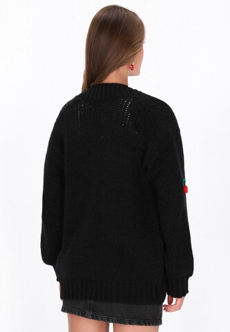 MYMO Oversize kardigán - Čierna