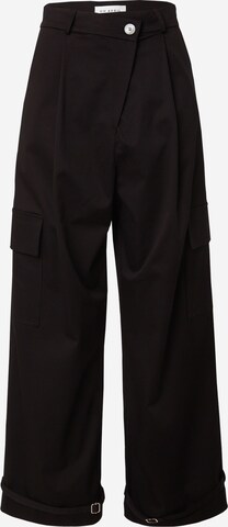 Wide Leg Pantalon cargo 'Saara' OH APRIL en noir : devant