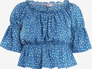 MYMO Blouse in Blauw: voorkant