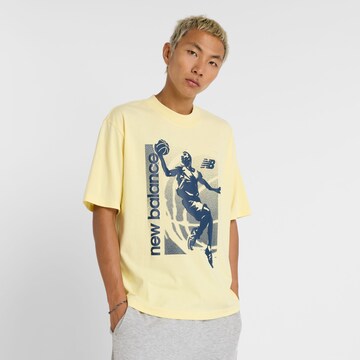 new balance Shirt 'Hoops Graphic Vintage' in Yellow: front