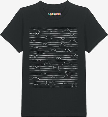 watabout.kids Shirt 'Doodle Cats' in Black: front